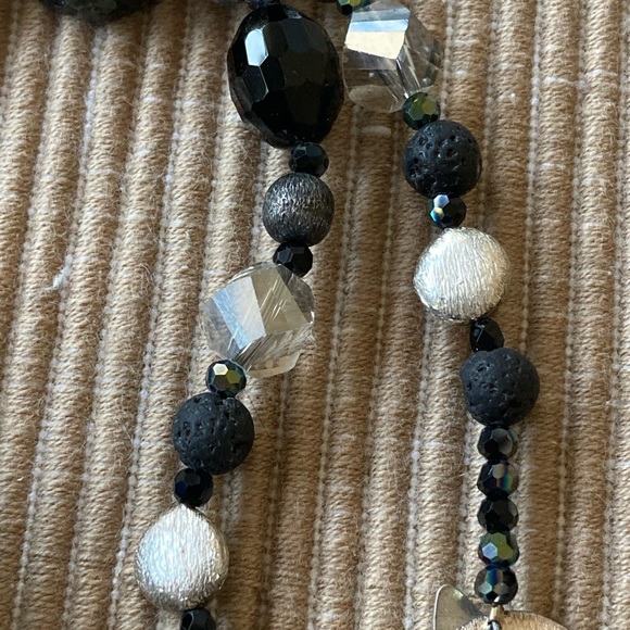 NWT Sterling Silver Crystal Quartz & Spinel Necklace w Star Pendant - Picture 12 of 13